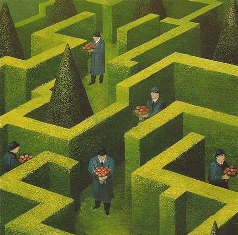 Labyrinth maze from above